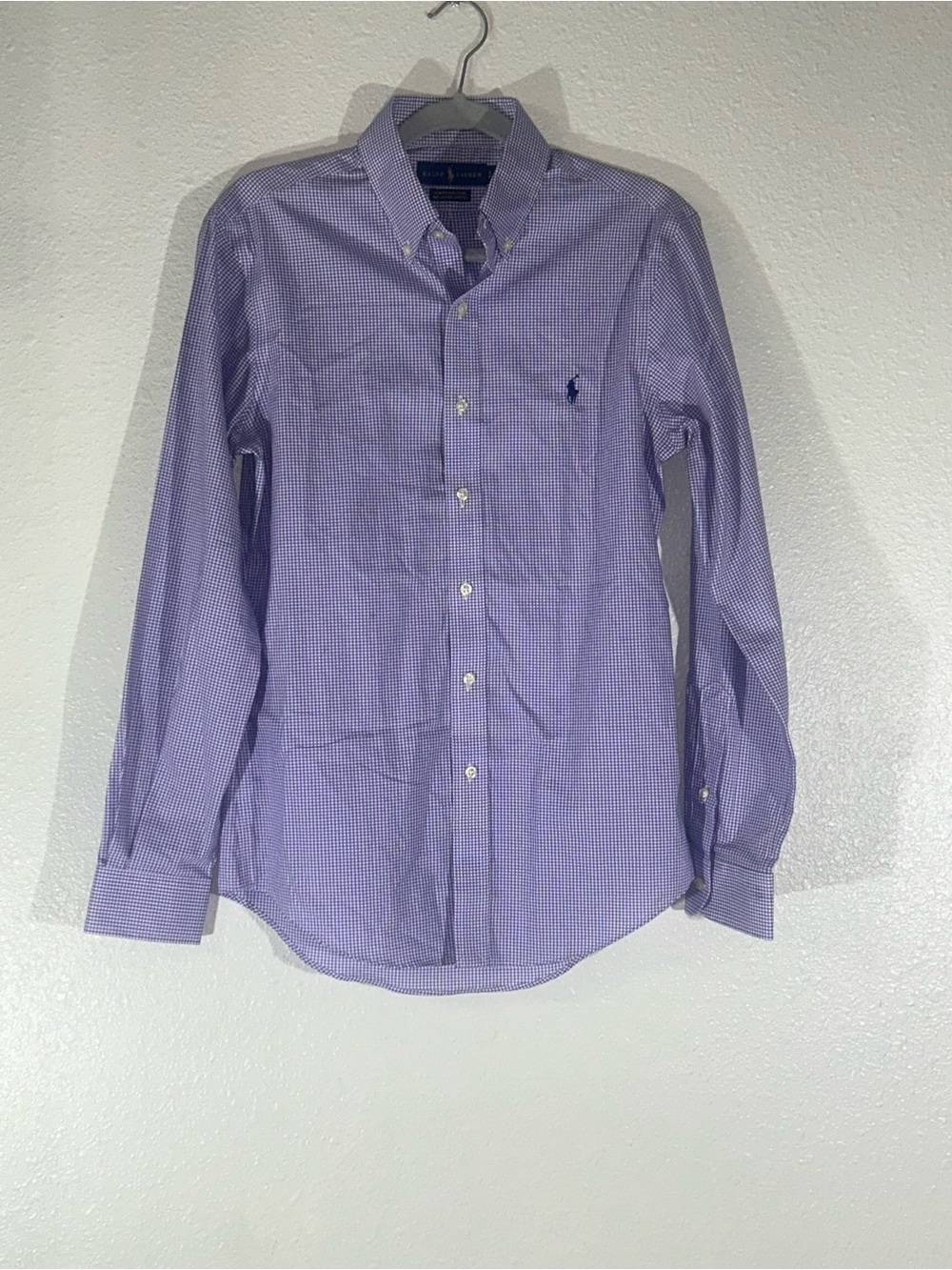 Polo by Ralph Lauren Purple Mini-Check Button-Down Shirt - Picture 2 of 4